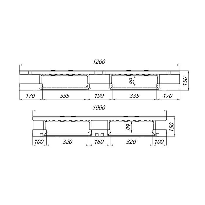 PK-1210DTW-01 Stacble Pallets