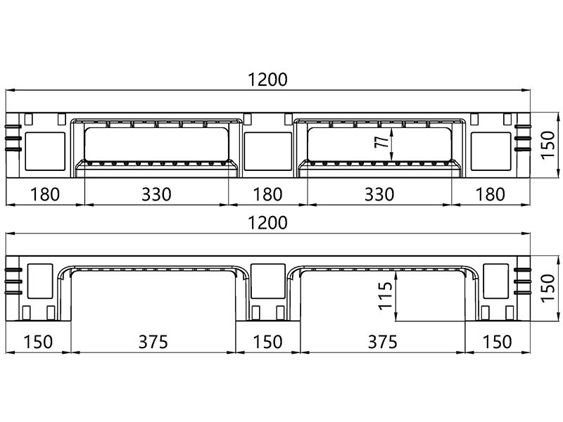 Rackable Pallets PK-1212PCW-01