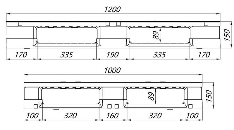 Stacble Pallets PK-1210DTW-01