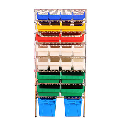 Wire Shelving with Shelfull Bins