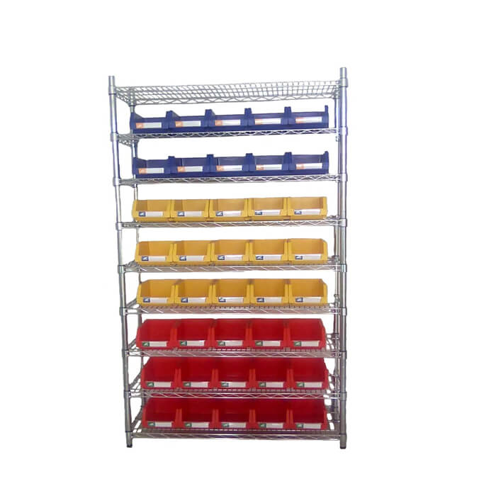 Wire Shelving With Storage Bins WSR3614-010