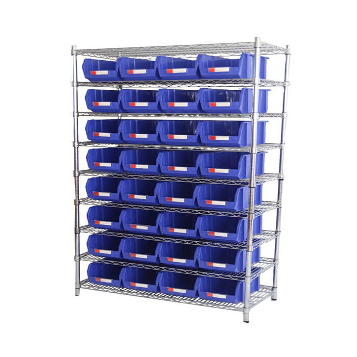 Wire Shelving With Storage Bins WSR4018-005