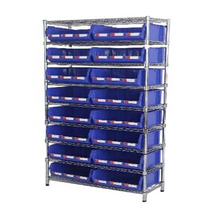 Wire Shelving With Storage Bins WSR4018-002