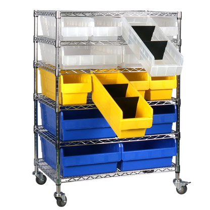 Bin Shelf and Cabinet