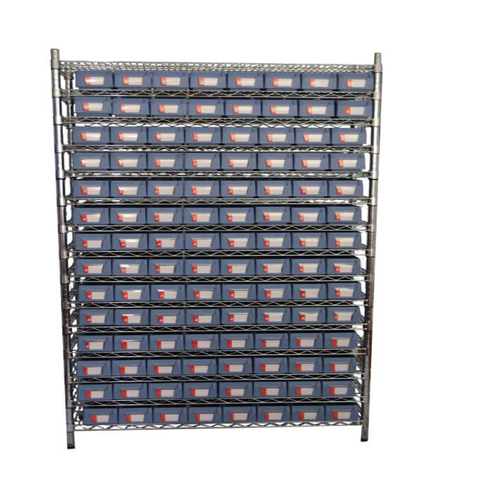 Wire Shelving With Shelf Bins WSR19-5M